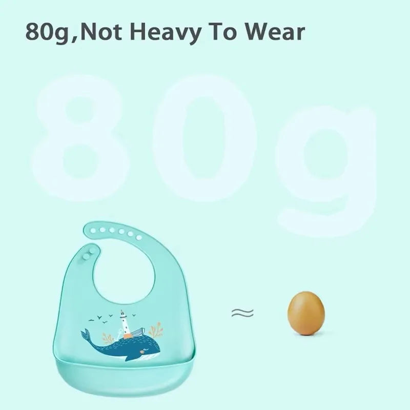 Silicone Baby Bib Waterproof Adjustable