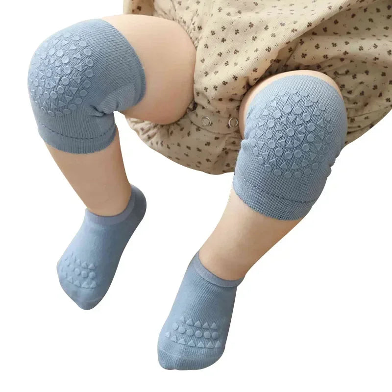 Baby Knee Pads & Anti-Slip Socks Set Crawling Safety for Boys & Girls